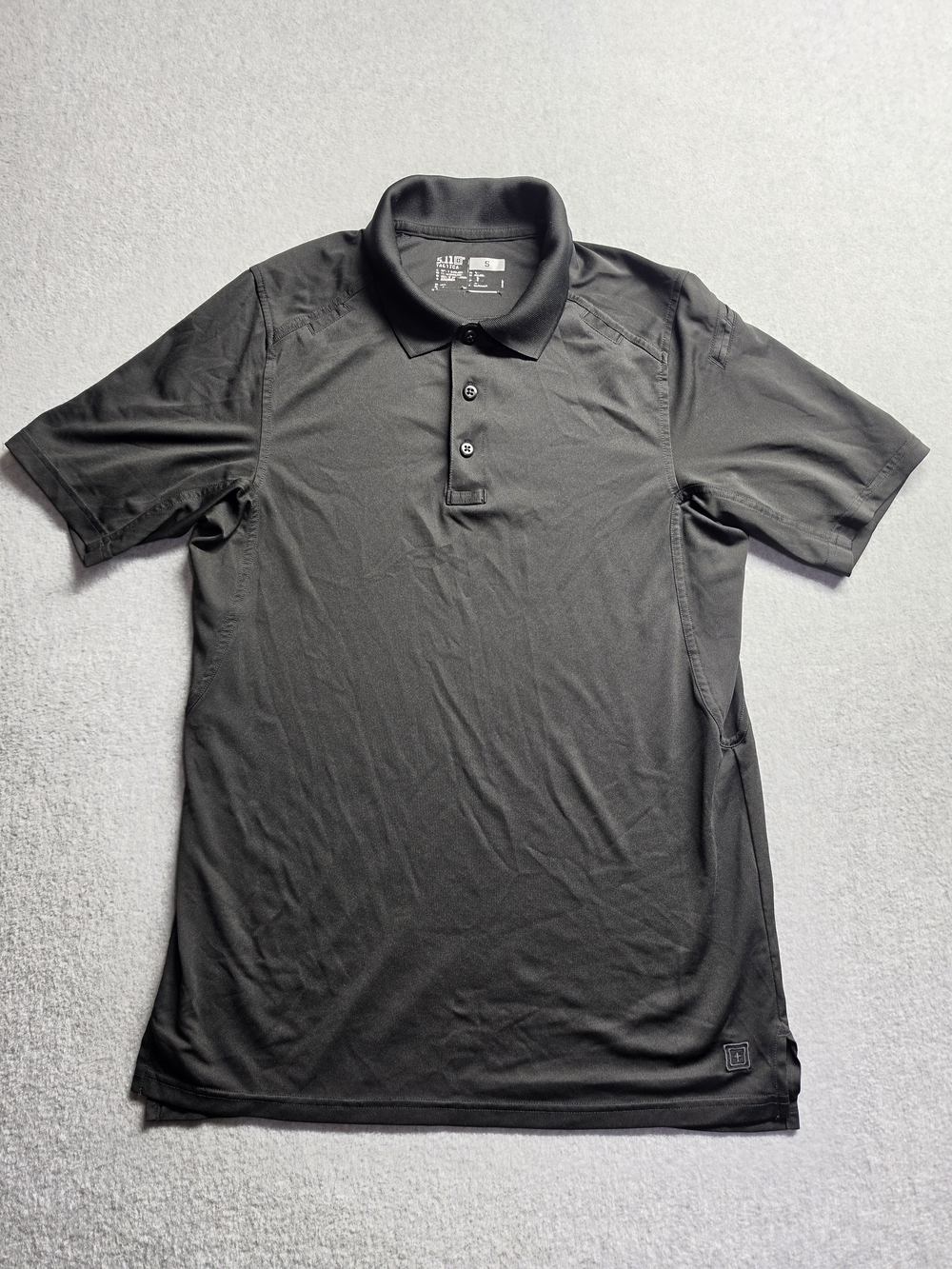 5.11 Tactical Polo Shirt Mens Size Small Black Performance Wicking Utility Solid